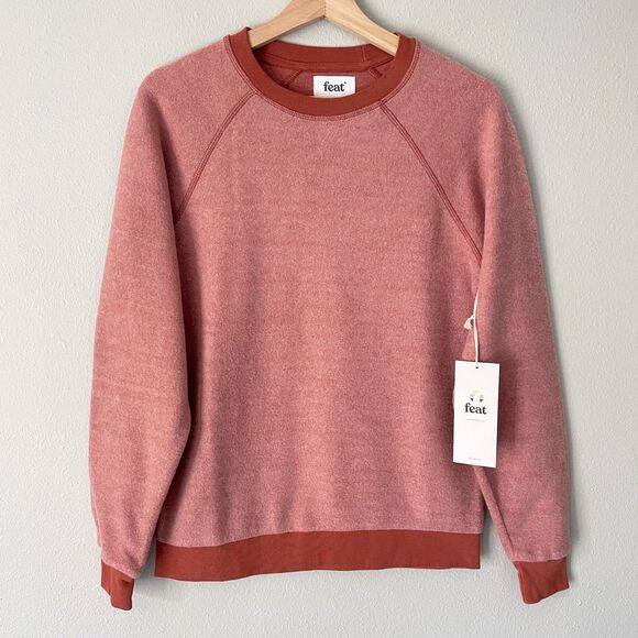 feat Sweaters - Feat BlanketBlend Crewneck Sweater in Cayenne Size S Fleece Casual Lounge